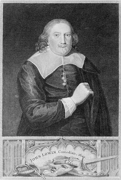 John Lowin, actor and comedian, 1640 (engraving)