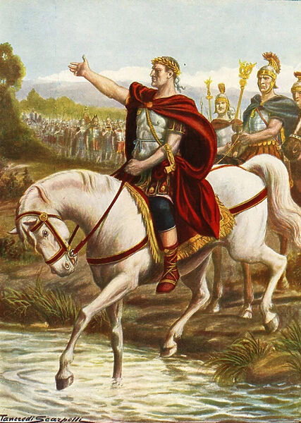 Julius Caesar crossing the Rubicon