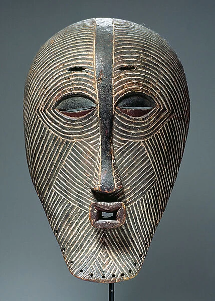 Kifwebe Mask, Luba Culture, from Democratic Republic of Congo (wood)