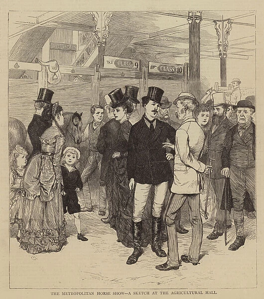 The Metropolitan Horse Show, a Sketch at the Agricultural Hall (engraving)