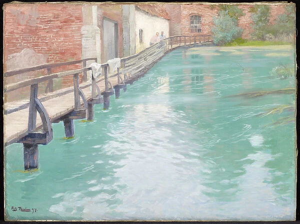 The Mills at Montreuil-sur-Mer, Normandy, 1891 (oil on canvas)