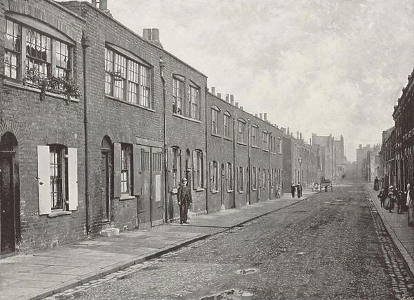 Old Weavers Houses at Bethnal Green (b  /  w photo)