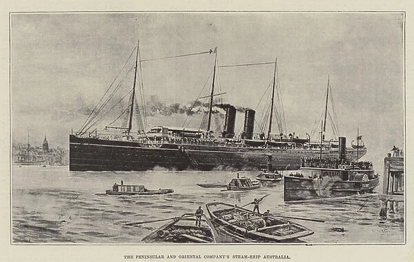 The Peninsular and Oriental Companys Steam-Ship Australia (engraving)