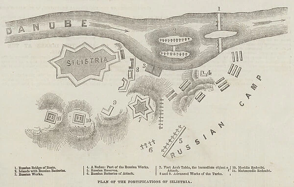 Plan of the Fortifications of Silistria (engraving)