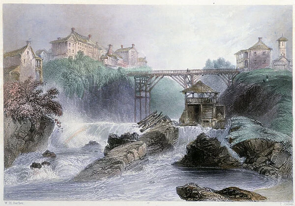 Pont a Sherbrooke - in 'Canadian Scenary illustrated'