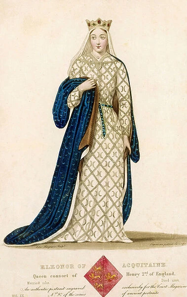 Portrait of Eleanor of Aquitaine, 1838 (engraving)
