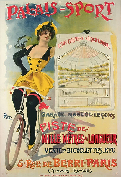 Poster advertising the Palais-Sport in Paris, c. 1895 (colour litho)