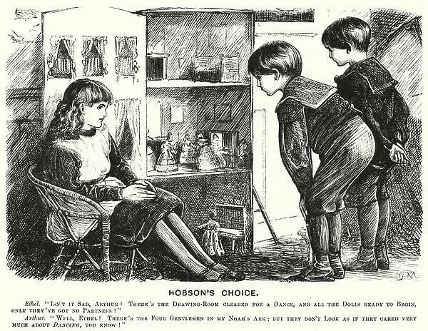 Punch cartoon: Hobsons Choice (engraving)
