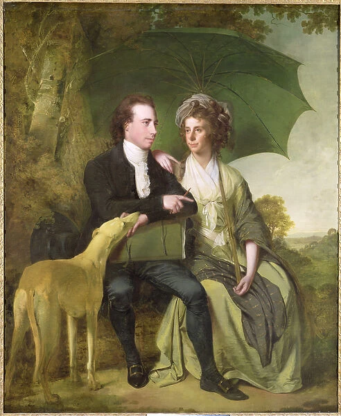 The Rev. and Mrs Thomas Gisborne, of Yoxhall Lodge, Leicestershire, 1786 (oil on canvas)