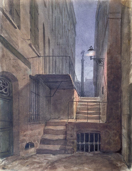Rue de la Vieille Lanterne, where Gerard de Nerval (1808-55) hung himself