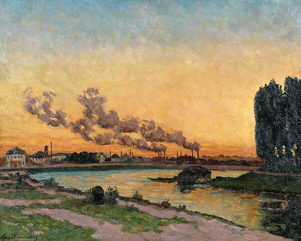 Setting Sun at Ivry, c. 1872-73 (oil on canvas)