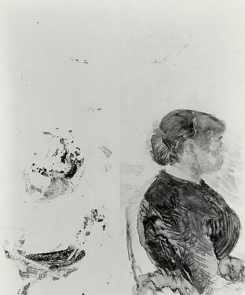 Study for Artilleryman and his Wife, 1886 (monotype) (b  /  w photo)