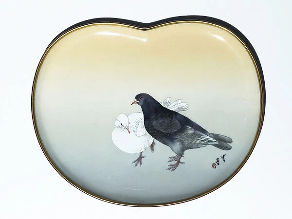 Tray depicting birds, c. 1890-95 (cloisonne enamel) (for reverse see 416491)