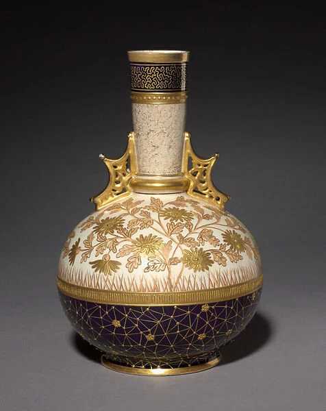Vase, made by Faience Manufacturing Company, USA, c. 1884-1887 (earthenware)