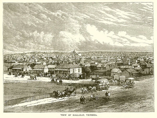 View of Ballarat, Victoria (engraving)