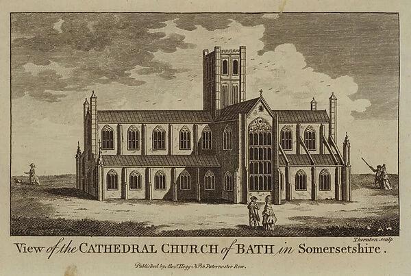 View of the Cathedral Church of Bath in Somersetshire (engraving)