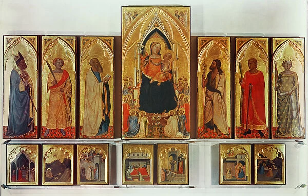 The Virgin and Child with Saints, Broken Down Polyptych (together the panels