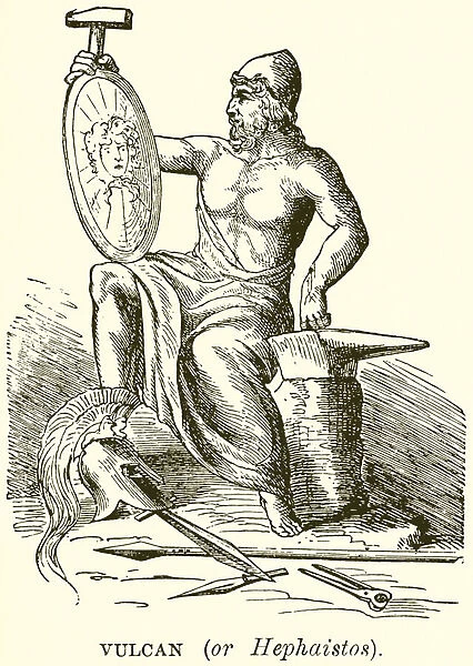Vulcan (or Hephaistos) (engraving)