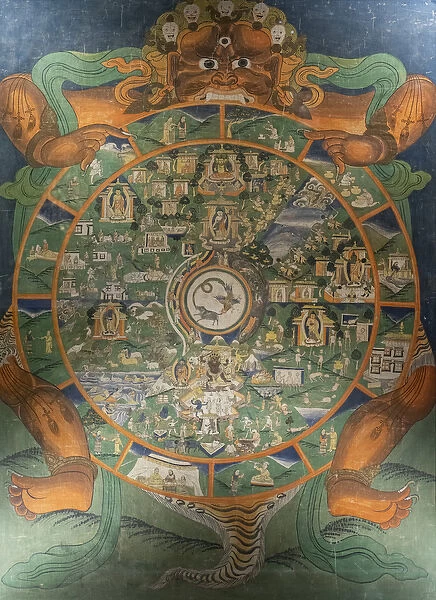 The Wheel of Life (bhavachakra). Tibet. End of the 19th century