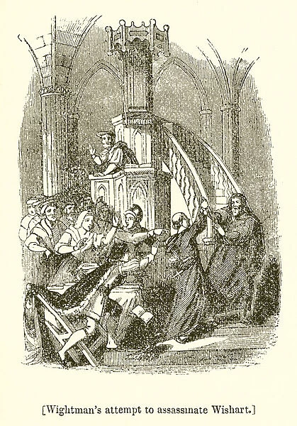Wightmans Attempt to Assassinate Wishart (engraving)
