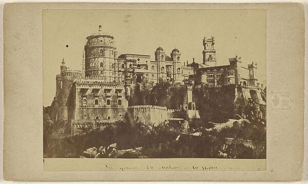 castle scaffolding Italy Germany 1865 1870 Albumen silver print