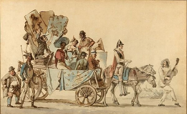 Drawings Prints, Drawing, Artistes, dramatiques, en, voyage, Artist, Eugene Delacroix