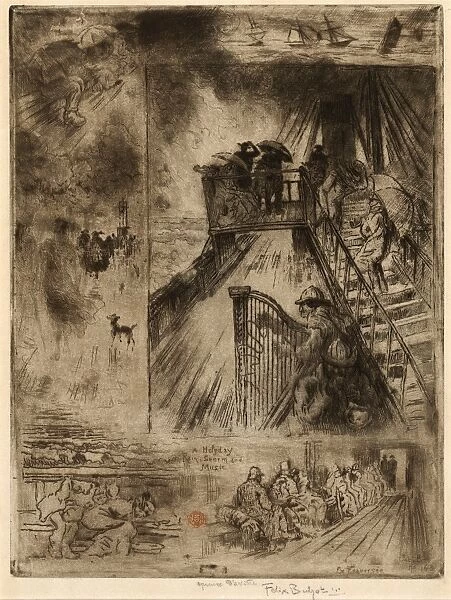 Fa lix-Hilaire Buhot, La Traversa e (The Passage), French, 1847 - 1898, 1879-1885