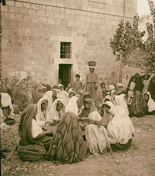 Peasant women sorting raisins 1900 Middle East