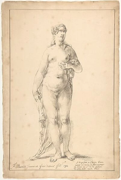 Study Female Figure Venus 1711 Pen black ink