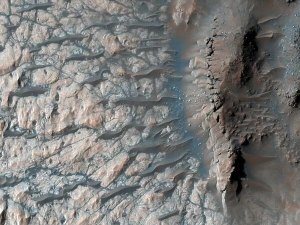 Part of the floor of a large impact crater in the southern highlands on Mars
