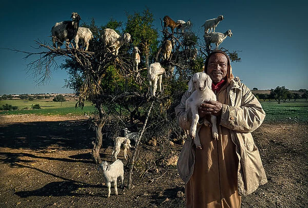 Group Portrait; Shepherd and his goats
