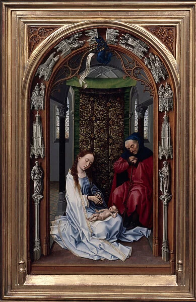 The Altar of Our Lady (Miraflores Altar), left panel, c. 1440. Artist: Weyden, Rogier, van der (ca. 1399-1464)