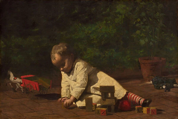 Baby at Play, 1876. Creator: Thomas Eakins