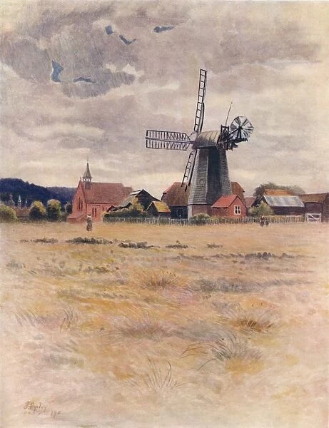 Cranleigh Windmill, 1911, (1914). Artist: Jamess Ogilvy