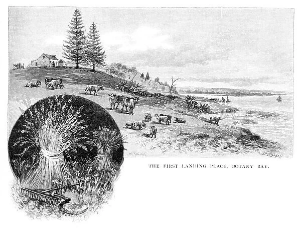 The first landing place, Botany Bay, New South Wales, Australia, 1886. Artist: W Macleod