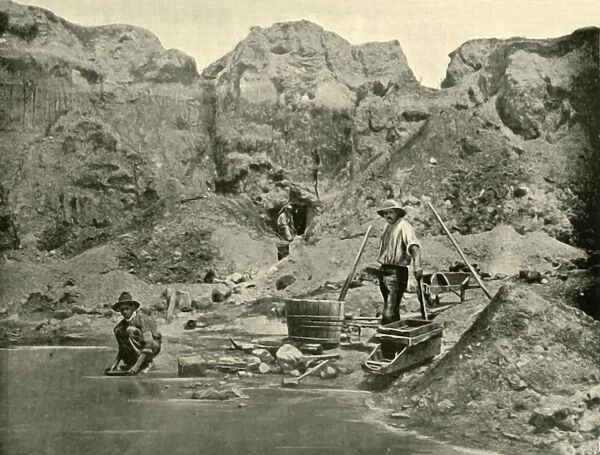 Gold Diggers at Work near Beechworth, Victoria, 1901. Creator: Unknown