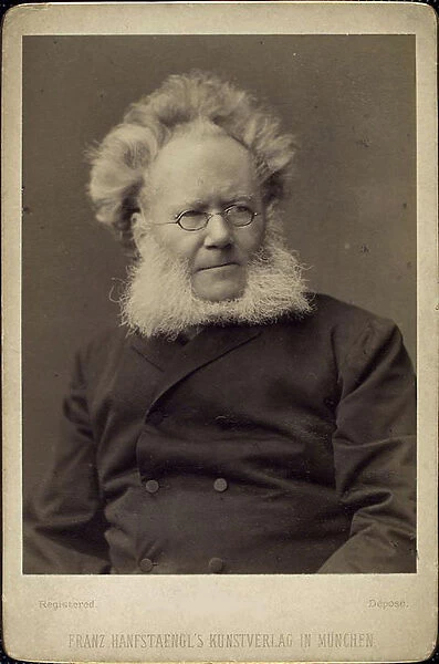 Henrik Ibsen, Norwegian playwright and poet, late 19th or early 20th century. Artist: Franz Hanfstaengl