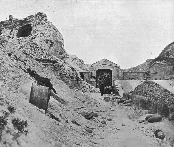 Inside the wrecked fortress of Sedd el Bahr, 1915