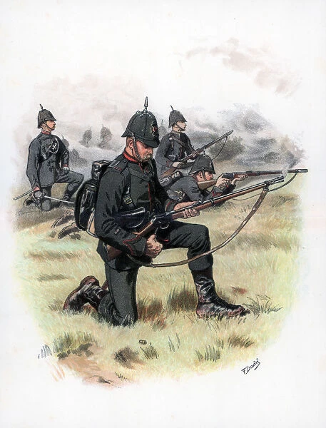 Marching Order, The Kings Royal Rifle Corps (formerly 60th Rifles), 1889. Artist: Frank Dadd