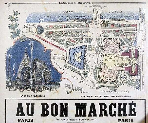Plan of the Porte Monumentale and Palais des Beaux-Arts, 1900