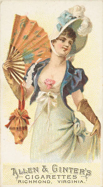 Plate 7, from the Fans of the Period series (N7) for Allen & Ginter Cigarettes Brands