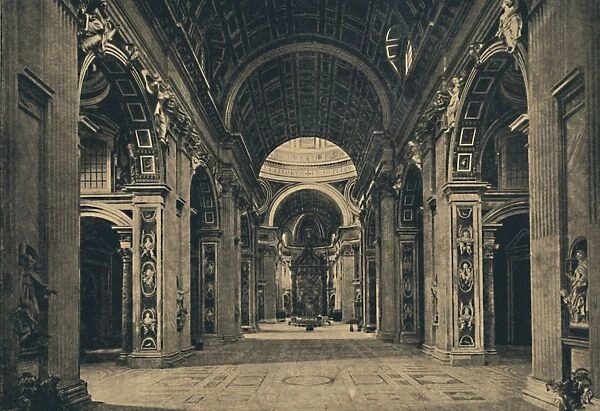 Roma - Interior of the Basilica of S. Peter, 1910