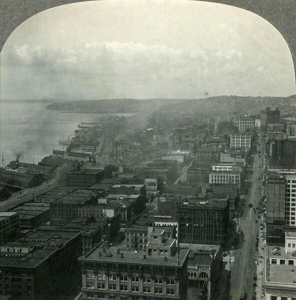 Seattle and Puget Soungd from the Smith Building, Washington, c1930s. Creator: Unknown