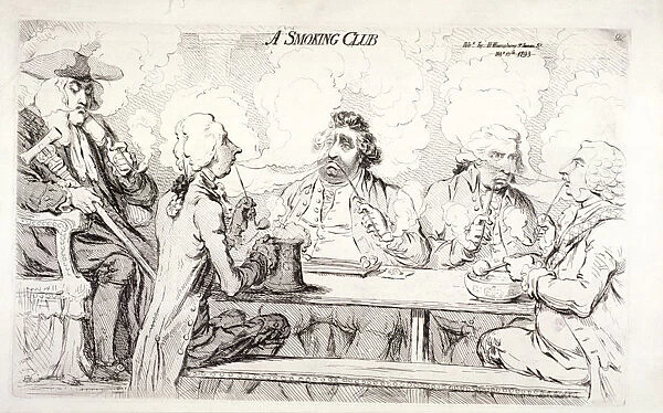 A smoking club, House of Commons, London, 1793