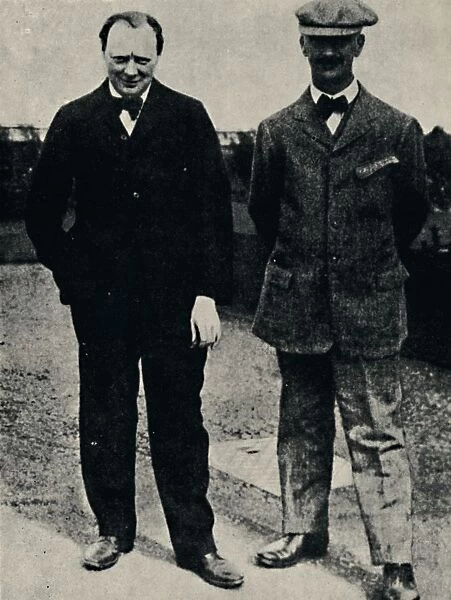 Winston Churchill and George Lambert, 1912, (1945). Creator: Unknown