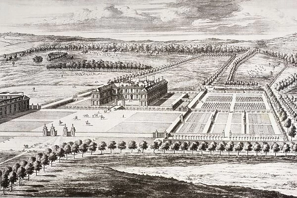 Althorp House Ancestral Home Of The Spencer Family Since 16Th Century. After An 18Th Century Engraving By Jan Kip. From Memoirs Of The Martyr King By Allan Fea Published 1905