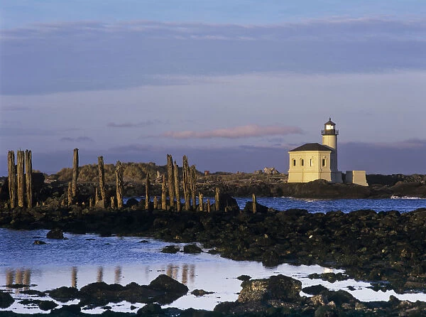 The Coquille River Lighthouse Marks The Mouth Of The Coquille River; Bandon, Oregon, United States Of America