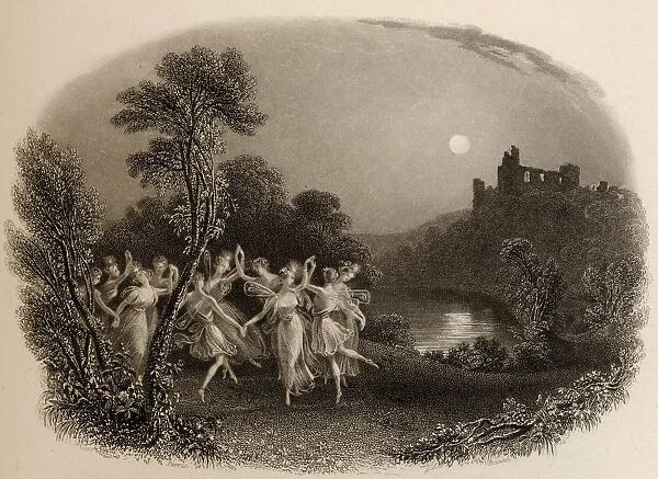 The Dance Of The Fairies. Engraved By F. C. Lewis From A 19Th Century Print By E. T. Parris
