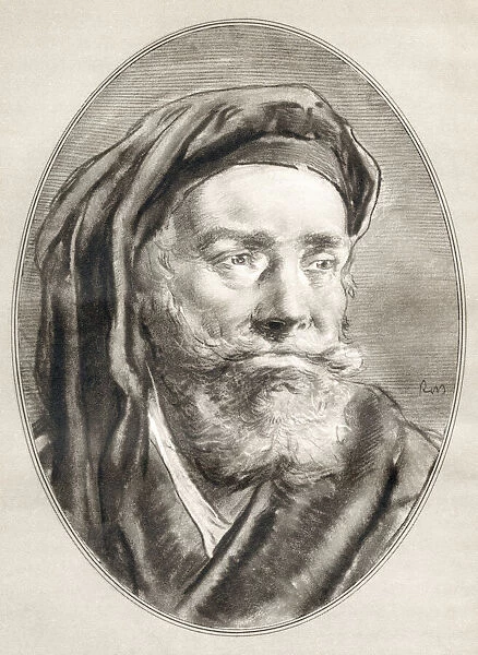 Marco Polo, 1254 - 1324, Italian merchant, explorer and writer. Illustration by Gordon Ross, American artist and illustrator (1873-1946), from Living Biographies of Famous Men