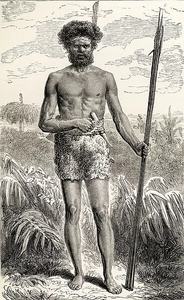 Native Australian From The Book Journal Of Researches By Charles Darwin Also Known As Darwins Journal Of A Voyage Around The World Published 1890